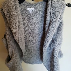 Faux fur vest (Light gray/ gray)